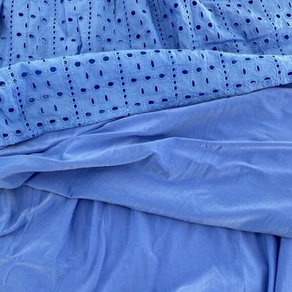 Cabana Life Women's Blue Eyelet Midi Dress Size S - Picture 4 of 10